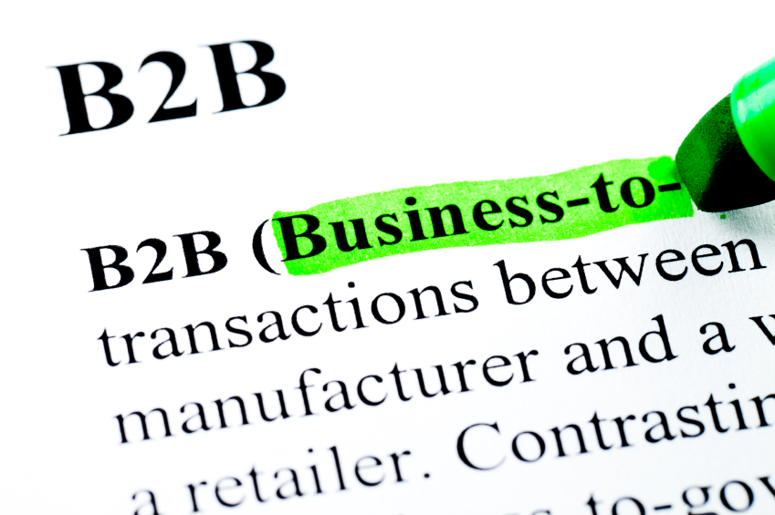 B2B definition highlighted in green